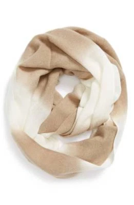 Bufanda Infinity Para Mujer Dos Tonos Tie Dye Tejido Suave Crema Leith Marfil Marrón  Foto 1 de 4