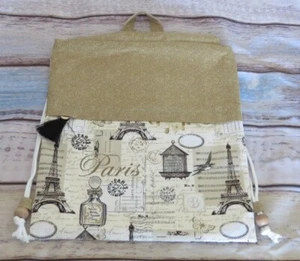 Mochila con cordón, estampado París, Torre Eiffel, totalmente forrada, bolsillo con cremallera adulto - Imagen 1 de 5