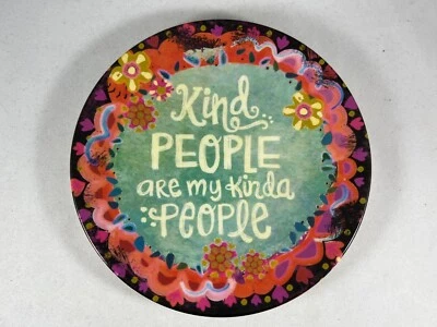 Natural Life Floral 5.5" Plate Trinket Tray "Kind People Are My Kinda People" - Image 1 of 4