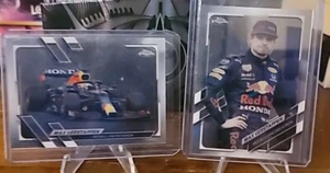 2021 Topps Chrome Formula 1 F1 Max Verstappen #55 and #98 Red Bull Racing Honda - Picture 1 of 2