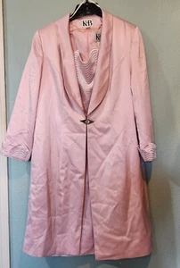 Stella Louise per KB donna 2 pezzi abito giacca tuta rosa stile anni 50 taglie forti 16 - Foto 1 di 9