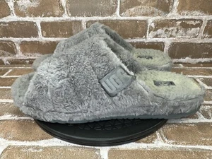 Sandalias sin cordones UGG Fluff You de piel sintética gris 1117473 para hombre talla 14 - Imagen 1 de 23