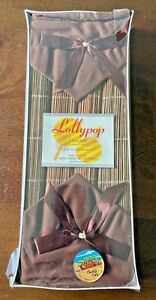 Vintage Brown Bamboo Placemats & Cotton Napkins Set Quon Quon California NEW