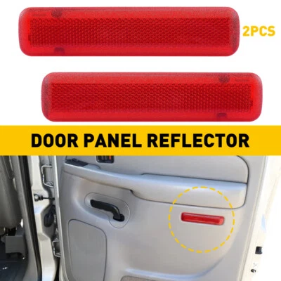 2x Door Panel Reflector Light Lens For Chevy Tahoe Suburban Silverado Avalanche - Image 1 of 4