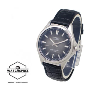 Casio Men's Analog Solar Black Leather Strap Watch MTSRS100L-1A MTS-RS100L-1A - Picture 1 of 2