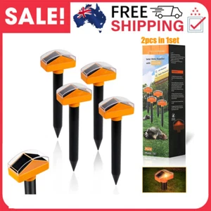 Solar Powered Snake Repeller Ultrasonic Mole Pest Rodent Rat Repellent 2Pcs/Set - Picture 1 of 9