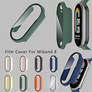 Tempered Glass Screen Protector Frame Case For Xiaomi Mi Band 8 Miband 8 Cover - Picture 1 of 80