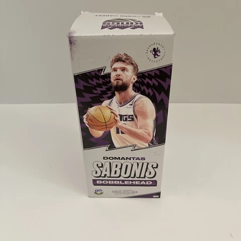 DOMANTAS SABONIS Sacramento Kings BOBBLEHEAD 10 White Jersey Pm Beam Team Cover