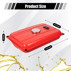 Serbatoio Carburante Gas Generatore Universale 5 Galloni con Tappo Cromato Manometro Petcock Valvola Rosso - Foto 1 di 14