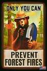 SMOKEY BEAR ALL WEATHER METAL SIGN 8X12 FOREST SERVICE LOG CABIN RUSTIC DECOR