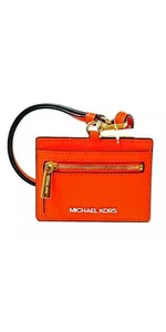 Nuevo con etiquetas Michael Kors Jet Set Viaje Cuero Saffiano Estuche para Tarjetas Cordón Rojo Brillante🎀 - Imagen 1 de 6