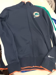 MIAMI DOLPHINES NFL AUTHENTIC NIKE ON FIELD SIDELINE APPEAL JACKET SIZE XLARGE - Picture 1 of 3