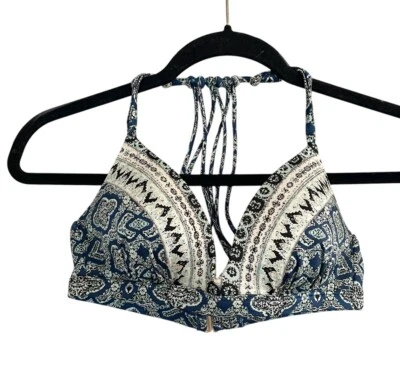 Traje de baño ATHLETA Top de bikini Aqualuxe para mujer talla XS acolchado bohemio con tiras Foto 1 de 4