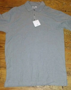 NWT Tri-Mountain Men's Shirt LT Gray Long Sleeve Polo Loose Fit With Pocket - Picture 1 of 8