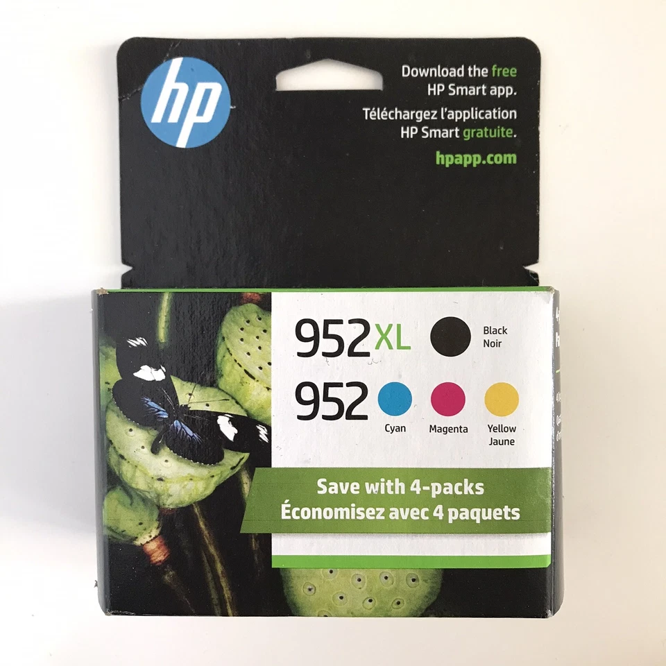 HP N9K28AN (952) Combo Black XL Tri Color Ink Cartridge OEM
