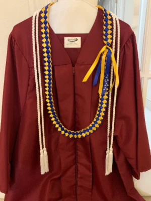 Graduation Ribbon Lei Class of 2026 Pick 2 COLORS - Image 1 of 4