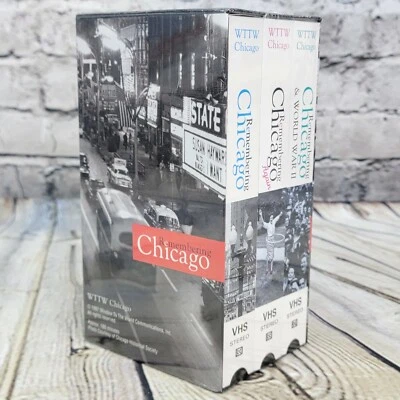Remembering Chicago VHS Box Set - 1997 WTTW PBS Documentary 3 Tapes - NEW Sealed - Image 1 of 4