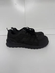 Skechers Bulklin Ayak 77289 Womens Black Canvas Lace Up Athletic Work Shoes - Picture 1 of 8