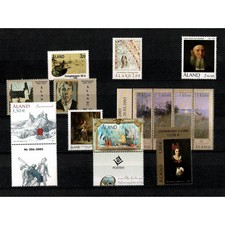 ALAND 1986/2008 LOTTO 13 VALORI MNH TEMA ARTE SERIE COMPLETE MF65847