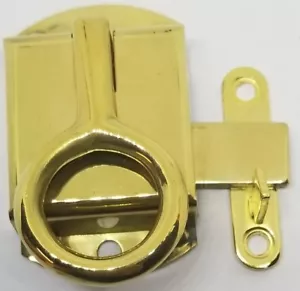 LEFT HAND Solid BRASS Napanee Wilson Ring Cabinet Door Latch Hoosier Sellers - Picture 1 of 11