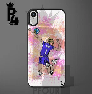Cover per cellulare, pallavolo femminile personalizzata con nome e numero volley - Imagen 1 de 1