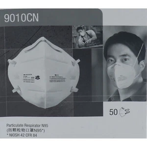 3M 9010C Flat Fold Face Mask New NFP Sealed (50pcs) - Picture 1 of 7