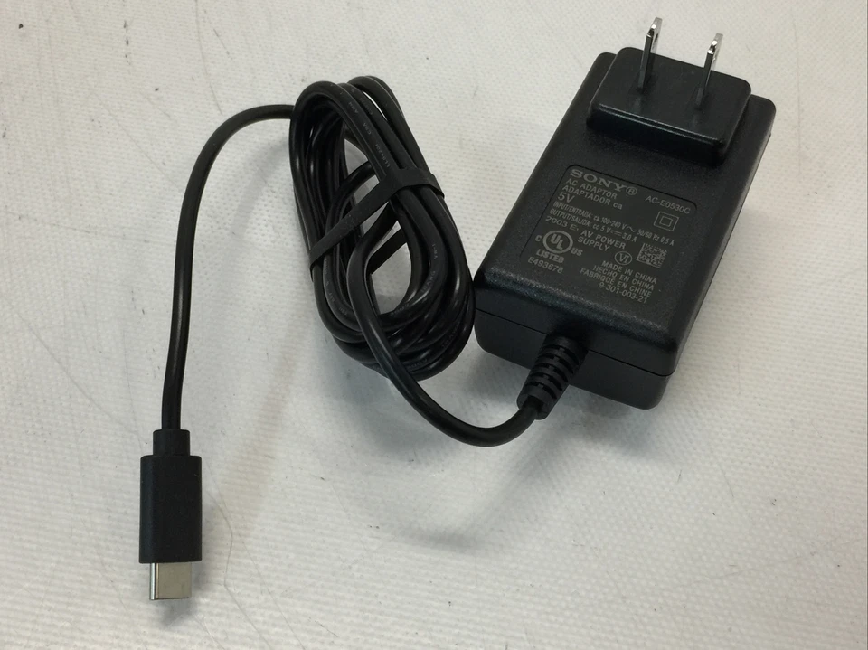 Adaptador de CA SONY USB-C Tipo-C 5 V 3.0 A AC-E0530C Cargador de Fuente de Alimentación Universal Foto 1 de 3