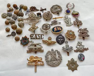 Abzeichen Pins Plaketten Medaillen Zweiter Weltkrieg Antik British UK Royal Army - Bild 1 von 18