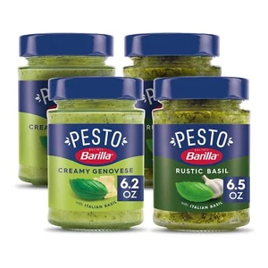 Barilla Creamy Genovese and Rustic Basil Pesto Sauce Made with Italian Basil ... - Picture 1 of 7