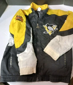 Vtg NOS 1990's Pittsburgh Penguins Apex One Jacket Coat Mens M Hockey NHL - Picture 1 of 6