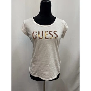 Guess top with sequined letters size L Ptp- 16Length- 23 - Picture 1 of 4