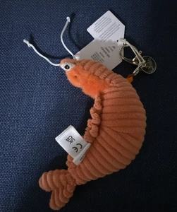 New Jellycat Sheldon Shrimp Plush Bag Charm Keychain NWT Cute Toy Christmas Gift - Picture 1 of 5