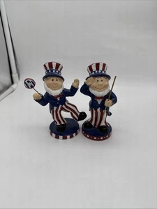 2er Set Uncle Sam Figuren Patriotisch 4. Juli Americana Deko - Bild 1 von 4