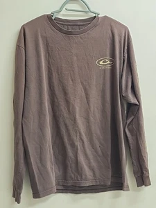 Herren Größe Large Drake Atlantic Flyway Serie braun Langarm T-Shirt 100 % Cotto - Bild 1 von 11