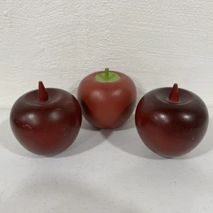 3er Set Vintage Deko rote Holzäpfel Haus/Küche Deko  - Bild 1 von 7