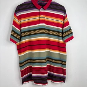 Vintage Polo Ralph Lauren Shirt XL Aztec Multicolor Striped Woven Preppy Golf - Picture 1 of 7