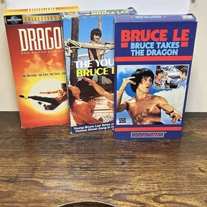Bruce Lee VHS Kung Fu Martial Arts Movie Lot Of 3 Tapes Bruce Le - Picture 1 of 4
