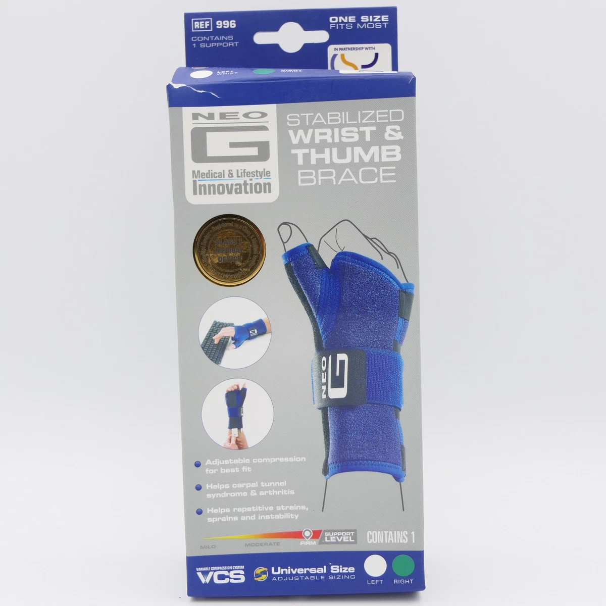 WellWear Neoprene Thumb Stabilizer Brace - Comfortable Support For Weak Or Injured Thumbs