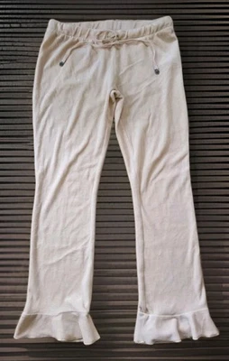 Pantalones ODD MOLLY 378 HOORAY Festoneados Terciopelo Crema Talla 1/Pequeño Foto 1 de 4