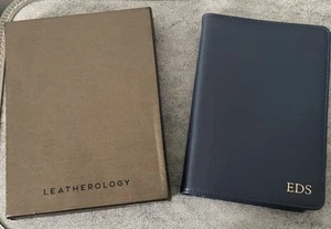 NEW Leatherology Navy Blue 8” X 6” Leather A5 Journal Ruled Pages Initials EDS - Picture 1 of 9