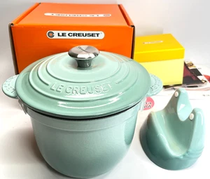 Le Creuset Cocotte Every 20 Rice Pot 20cm 2.8L Cast Iron With Lid Stand Sage New - Picture 1 of 23
