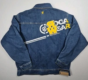 Rocawear Authentic Blue Denim Jacket Embroidery Youth Size L 14/16 Grunge - Picture 1 of 14
