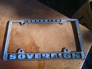 Sovereign Mercedes License Plate Frame Brooklyn New York dealership vintage - Picture 1 of 2