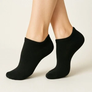 Low Cut Ankle Socks Women- 6 Pairs of Organic Bamboo Non Slip Socks - Size 8-11 - Picture 1 of 8
