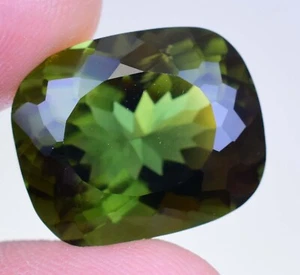 Natural Bi-Color Tourmaline 17.70 Ct Cushion Cut Rare Certified Loose Gemstone - Picture 1 of 6