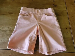 NWOT Womens DKNY Jean PullOn Bermuda Shorts Peach Small Cotton Stretch 30" Waist - Picture 1 of 3