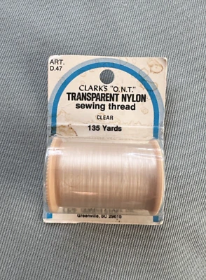 Clark's O.N.T. Transparent Nylon Sewing Thread- Clear 135 yards - Image 1 of 2