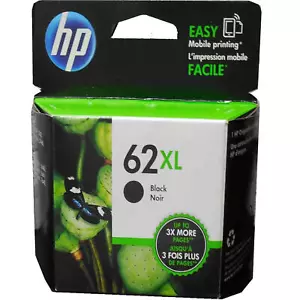 Genuine HP 62XL High Yield Black Ink Cartridge Exp 2021 C2P05AN - Picture 1 of 1