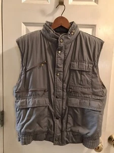 Wear-Guard Rugged Clothes Men's Thick Gray Vest Size S/M Pockets Hooded Vtg. - Picture 1 of 9