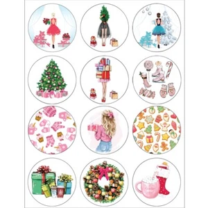 Fashion Christmas Sticker Sheets Holiday Fashionista Cute Scrapbook Gift Present - Picture 1 of 6
